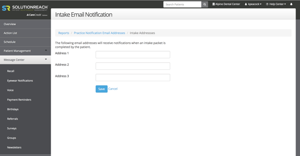 Intake-notifications-emails