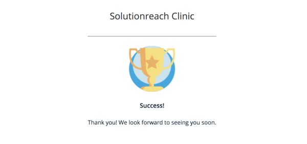 SR Intake Success Page